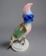 Vintage Carl Scheidig Porcelain Cockatoo Parrot Bird German Ornament