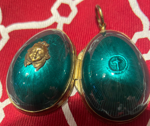 Guilloche egg russian silver - egg,