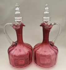 Pair of Antique Cranberry