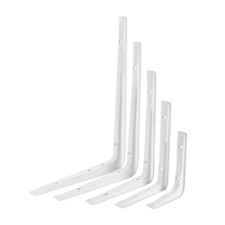 Pluto White Metal Heavy Duty Strong Steel Shelf Wall Shelving Support Brackets