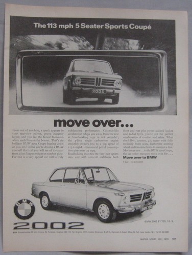 1970 bmw 2002 original - original, advert