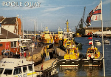 Poole Quay, Police, RNLI & Pilot Boats Summers Day Colour Image Picture Postcard