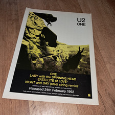U2 ONE NEW CD SINGLE 1992 A4