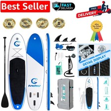 Lightweight 335cm Paddle Board with Non-Slip Deck and Air Leak Resistant Paddle