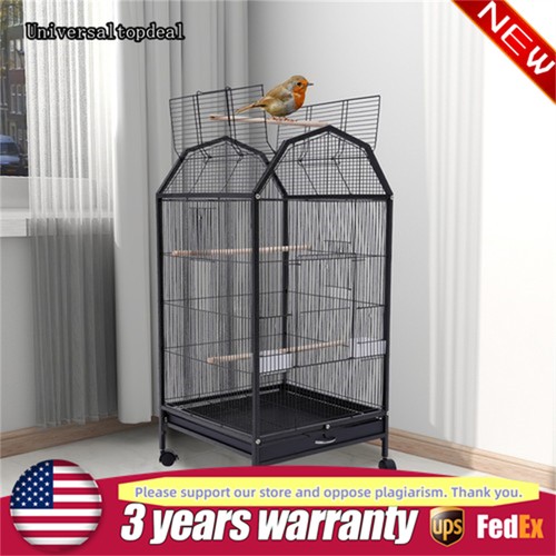 Black large bird cage - bird,