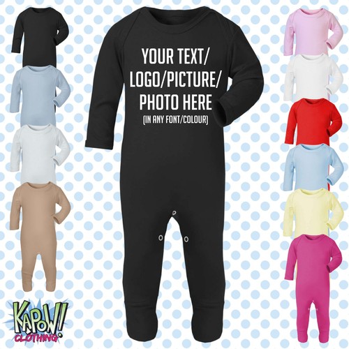Custom personalised baby grow - custom,
