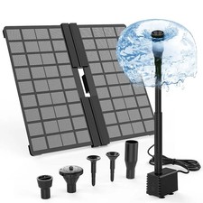 AISITIN Outdoor Solar Water Fountain 10W Foldable Solar Pond Pump, Solar Powered