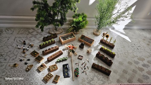 Dolls house garden veg plot - dolls,