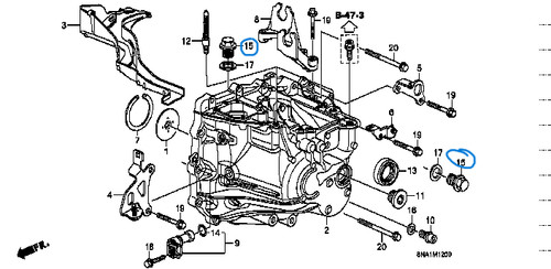 Genuine honda oil - oil, bolt