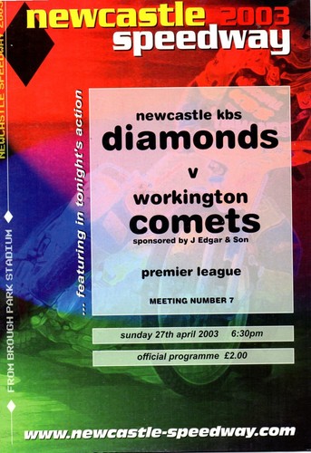 Speedway programme newcastle - programme,