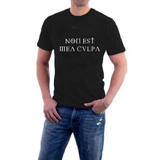 Latin Not My Fault Tee Non Est Mea Culpa T-shirt Funny Religion by Sillytees