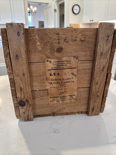 Vintage 1954 wooden shipping - vintage,