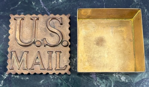 Vintage mail brass postage - brass,