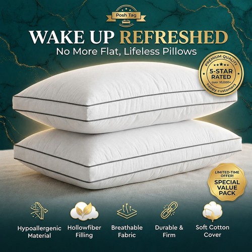 Hotel quality gusseted pillows - hotel,