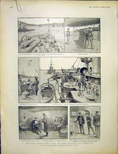 Original Old Antique Print