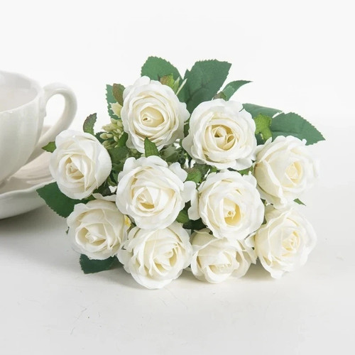Heads silk rose artificial - heads,