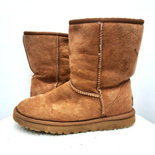 UGG Womens Boots Tan Genuine Leather Sheepskin Size UK5.5