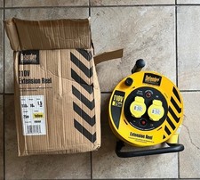 110v Defender Extension Reel (lead), 25m, 2 Gang Heavy Duty, 16Amp 110v new
