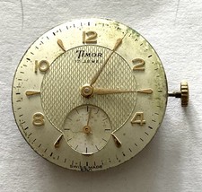 Vintage Timor Watch Movement Not Working For Spares Or Restoration.