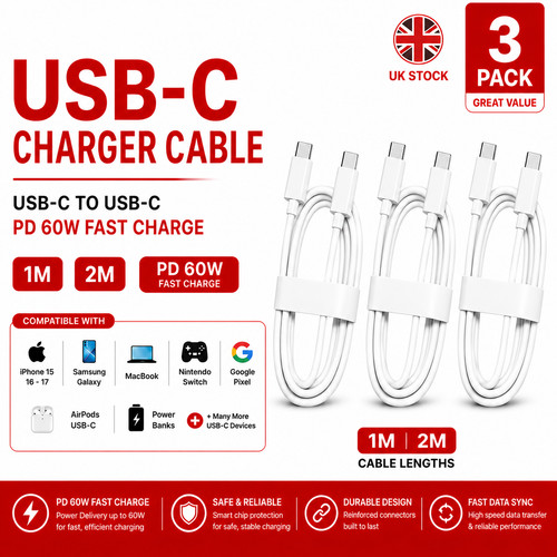 Usb cable pack - usb-c,