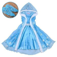 Girls Kids Elsa Fancy Dress Up