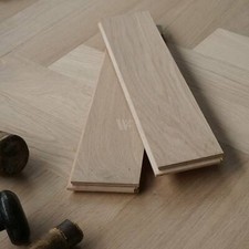 400x90mm Prime Grade Engineered Parquet Flooring / Herringbone / Oak Wood EC9P