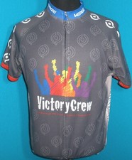 Men's Large Verge Cycling Jersey Shirt Victory Crew Full Zip Pockets Bicycle