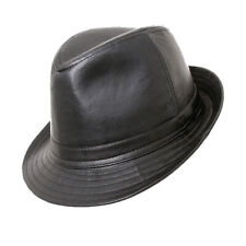 Unisex Black Trilby Leather