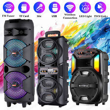 9000W Portable Bluetooth Speaker Woofer Heavy Bass Sound System Party With Mic