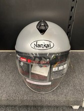 Nankai Silver Open Face Motorcycle Helmet - L
