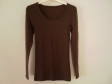 M&S Ladies Brown Thermal Long Sleeved Vest -  Size 6