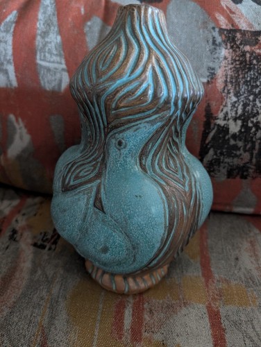 Vtg majolica duck - goose, bird