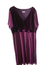 Joanna Hope Wine/Burgandy/Deep Claret. Velvet. Size 24/26. Xmas Dress