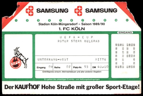 Ticket 1989 koln - ticket, red