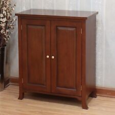 Shoe Cabinet Storage Unit Solid Mahogany 2 door Removable Shelves Orchard CBN115