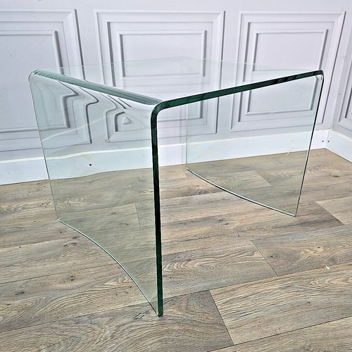 Vintage glass coffee table - vintage,