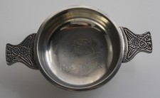 Scottish Pewter Quaich, made by the Quaich Co. Ltd, Scotland. 