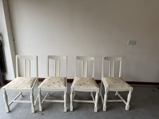4painted Oak Chairs 