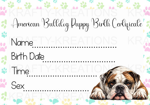American bulldog puppy birth - american,
