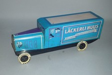 Vintage "Lackerli Huus" Biscuit Tin in the shape of a lorry or Van