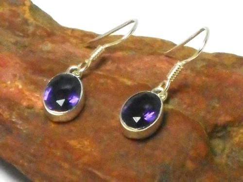 Purple oval amethyst - purple,