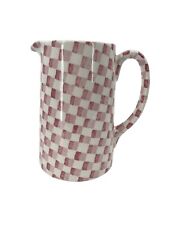 Burleigh Staffordshire Ironstone Chequers Checked Pitcher Jug 5.5" Tall *RARE*