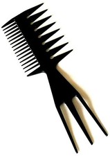 Wide Tooth Hairdressing Pick Afro Comb Curly Pompadour Hair Styling Detangle UK