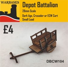 Warbases 28mm Laser Cut Medieval Fantasy Napoleonic Dark Age ECW Cart DBCW104