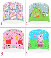 PEPPA PIG  Kids Bedroom Light Shade Lampshade  9" , 10"  or 12" in  4 DESIGNS