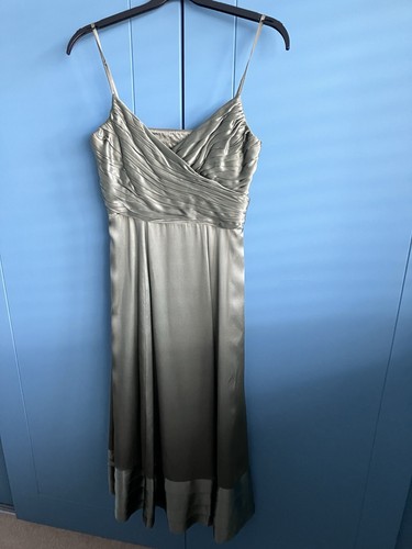 Coast olive green silk - green,