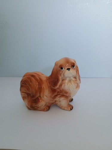 Vintage pekingese dog - vintage, figurine