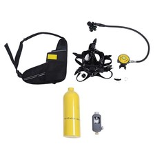DIDEEP Mini Scuba Tank With Full Face Diving Goggle 180° Wide View 1L Diving