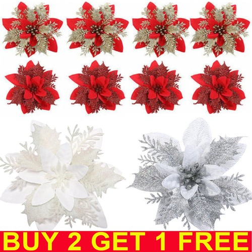 10pcs christmas poinsettia - 10pcs,