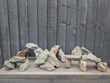 18.5KG  Natural Aquarium Grey Rock Stone Decoration For Malawi Fish Tank - 19pcs